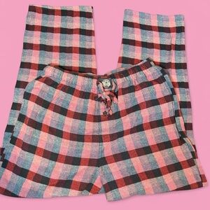 Lucky Brand Plaid Sweatpants - Red and Blue